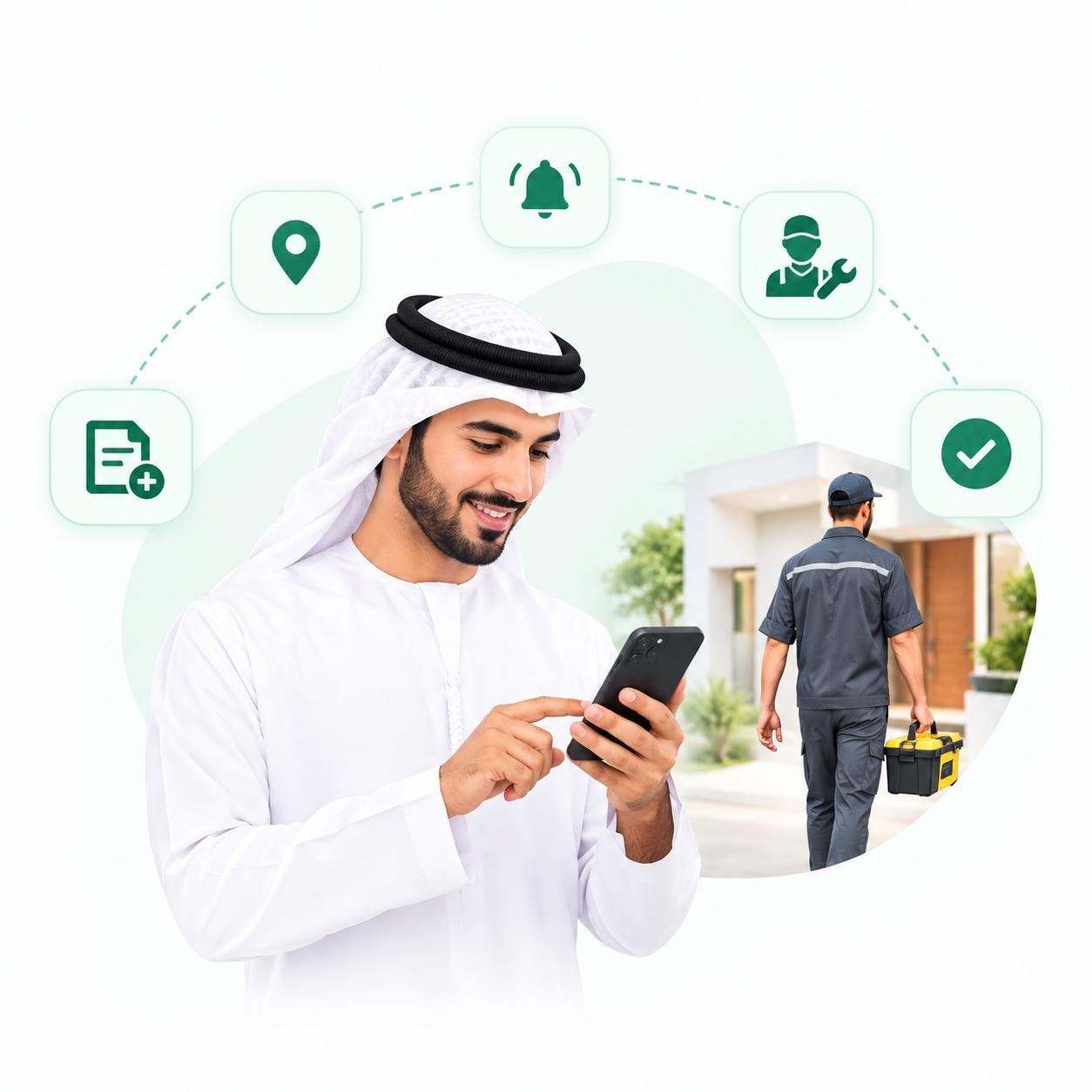 Telal Al Qema team on a site visit and assessment in Dubai